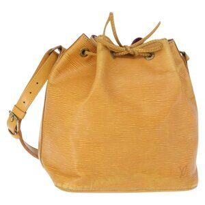 Authentic LOUIS VUITTON Epi Petit Noe Shoulder Bag Yellow M44109 LV